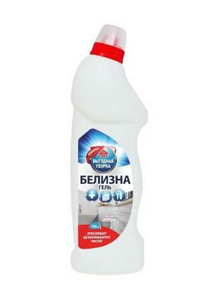 ВЫГОДНАЯ УБОРКА Белизна ГЕЛЬ 750 мл (гипохлорид 15-30%) для стирки,мытья,чистки
